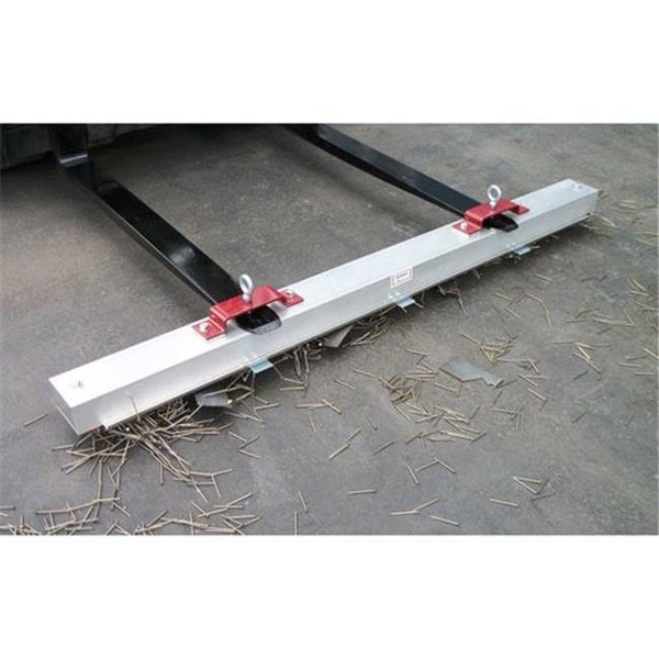 Amk Magnetics AMK Magnetics RDS-48LR 48 in. Double Strength Load Release Road Mag Sweeper - Silver & Burgundy RDS-48LR